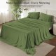 King Size Sheets Set (4 Pc), 100% Cotton Sheets, Cooling Sheets, 400 Thread Count, Soft & Luxury Sateen Weave Sheets for King Size Bed with 16'' Elasticized Deep Pockets - Sage
