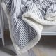 Blanket Fleece Throw – 51x63, Grey & White – Soft, Plush, Fluffy, Fuzzy, Warm, Cozy, Thick – Perfect for Couch, Bed, Sofa, Chair - Reversible Throw Blanket